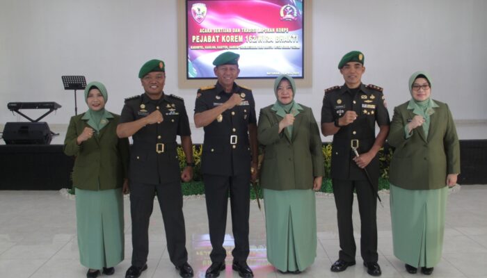 Korem 162/WB Mantapkan Profesionalisme Lewat Sertijab Perwira