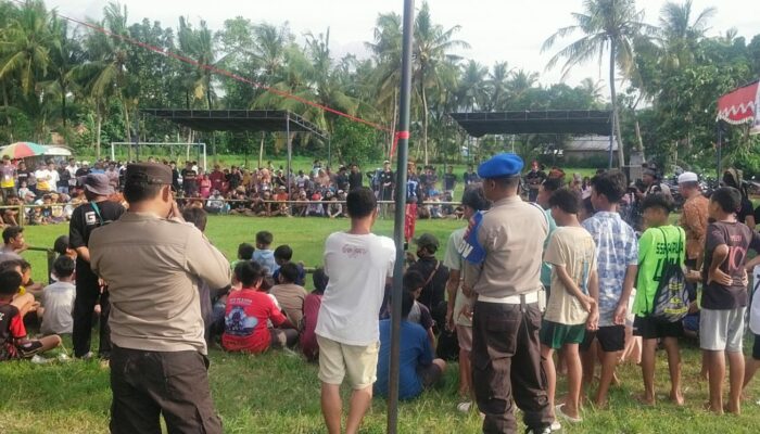 Kesiapan Polsek Kuripan Jaga Keamanan Pagelaran Peresean di Lombok Barat