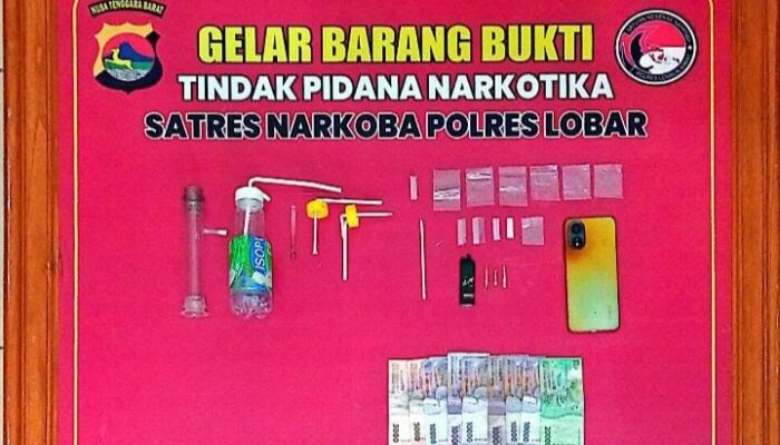 Satresnarkoba Ringkus Pria Pengguna Sabu di Lombok Barat