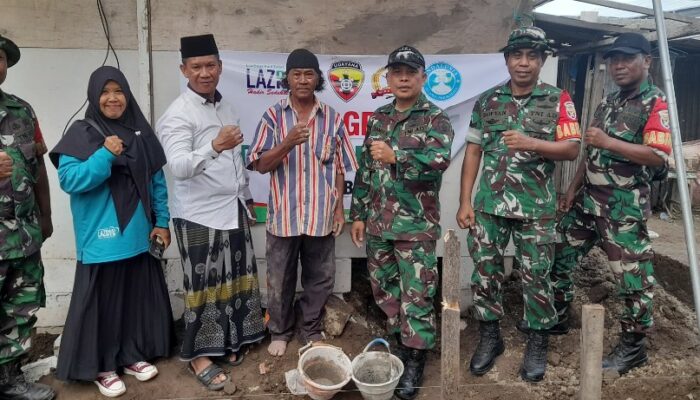 Kolaborasi TNI dan Lazdazi NTB Bantu Warga Dhuafa
