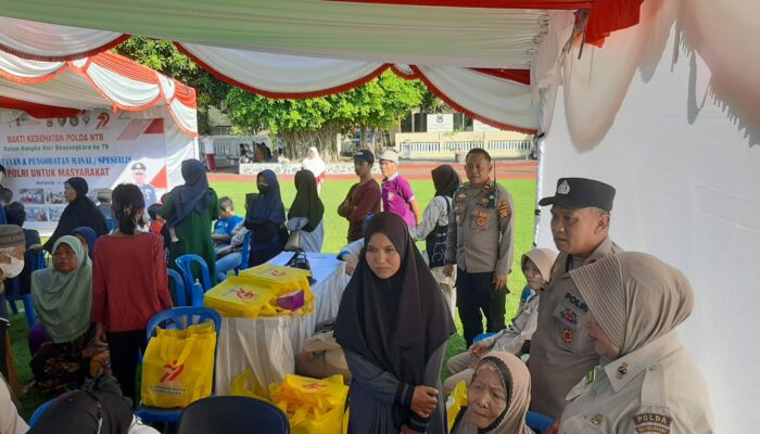 Hari Bhayangkara ke-79, Polsek Labuapi Gelar Bakti Sosial di Mapolda NTB