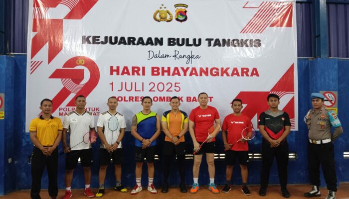 Final Sengit Turnamen Bulutangkis Polres Lombok Barat 2025 Tuntas di Kediri