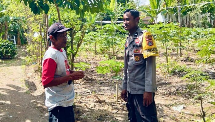 Polsek Kediri Dorong Warga Rumak Manfaatkan Pekarangan untuk Pangan Mandiri