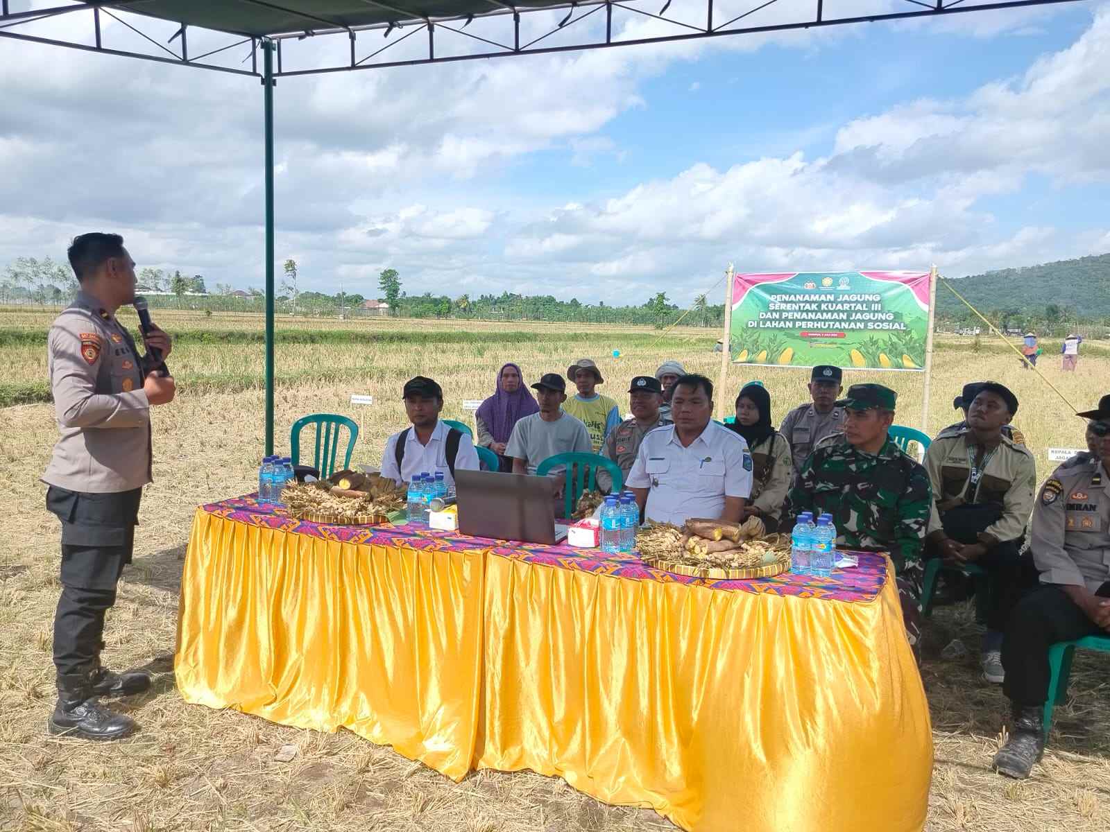 Sinergi Polri, TNI, dan Warga Dukung Swasembada Pangan di Jagaraga, Kuripan