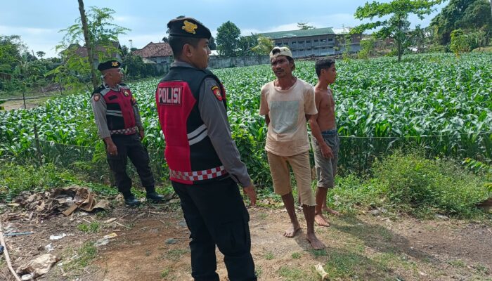 Sat Samapta Polres Lombok Barat Kawal Swasembada Pangan di Desa Gerung