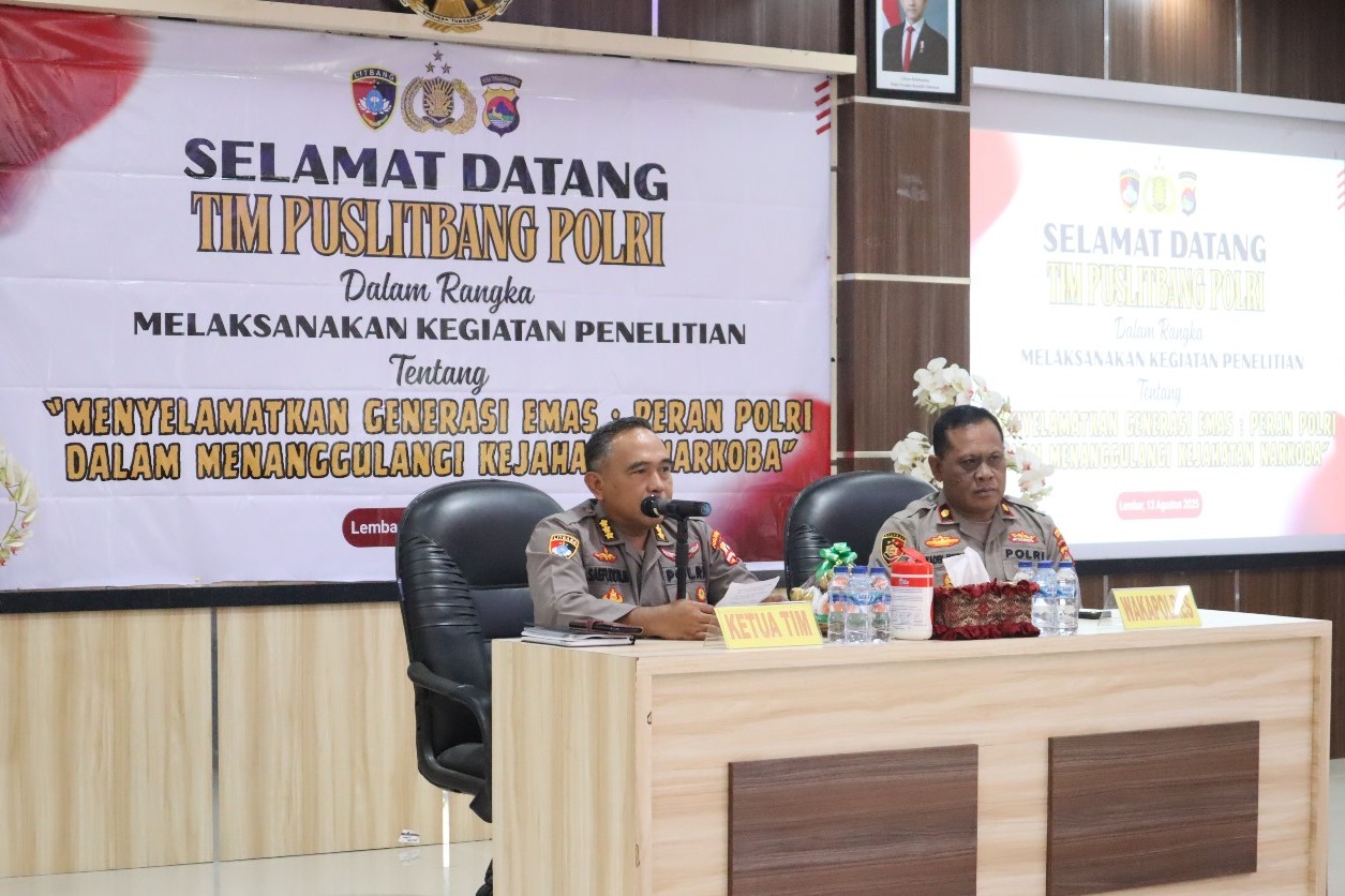 Puslitbang Polri Perkuat Strategi Pemberantasan Narkoba di Lombok Barat