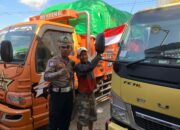 Gerakan Polantas Menyapa di Simpang 5 Koperasi, Satlantas Ajak Warga Kibarkan Merah Putih