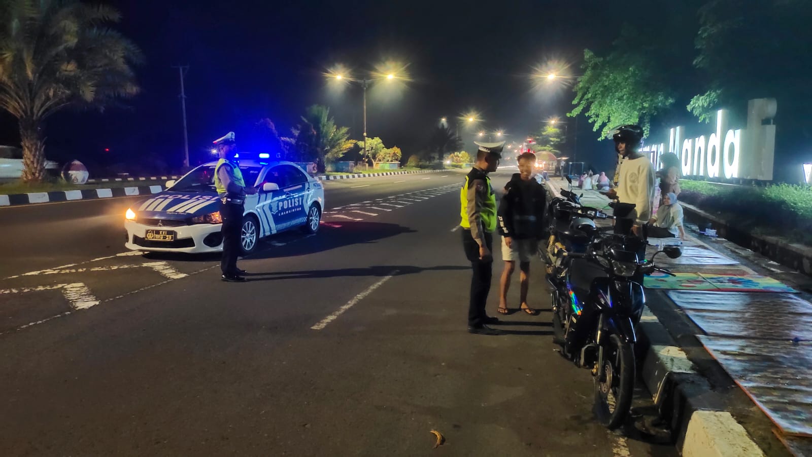 Satlantas Lombok Barat Antisipasi Kejahatan Malam di By Pass BIL 2