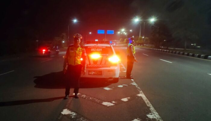 Cegah Balap Liar, Polisi Sisir Bypass BIL Lombok Barat pada Malam Hari